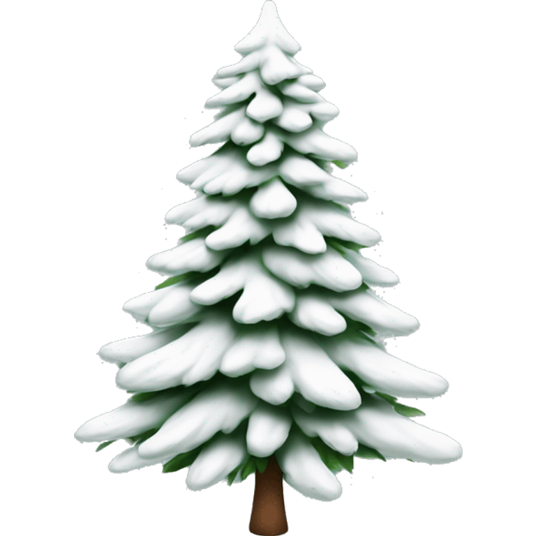  actual white fir christmas tree isolated.  emoji