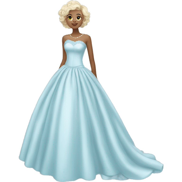 pastel blue wedding dress emoji