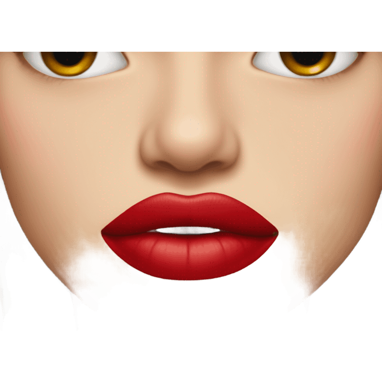 Red lips closed emoji