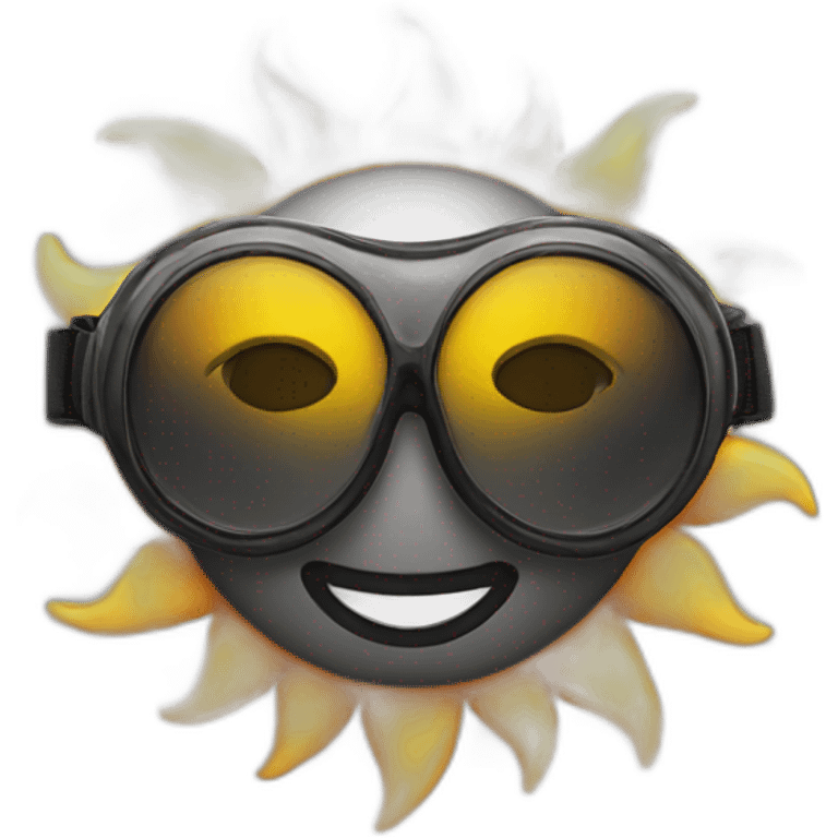 Sun with goggles  emoji