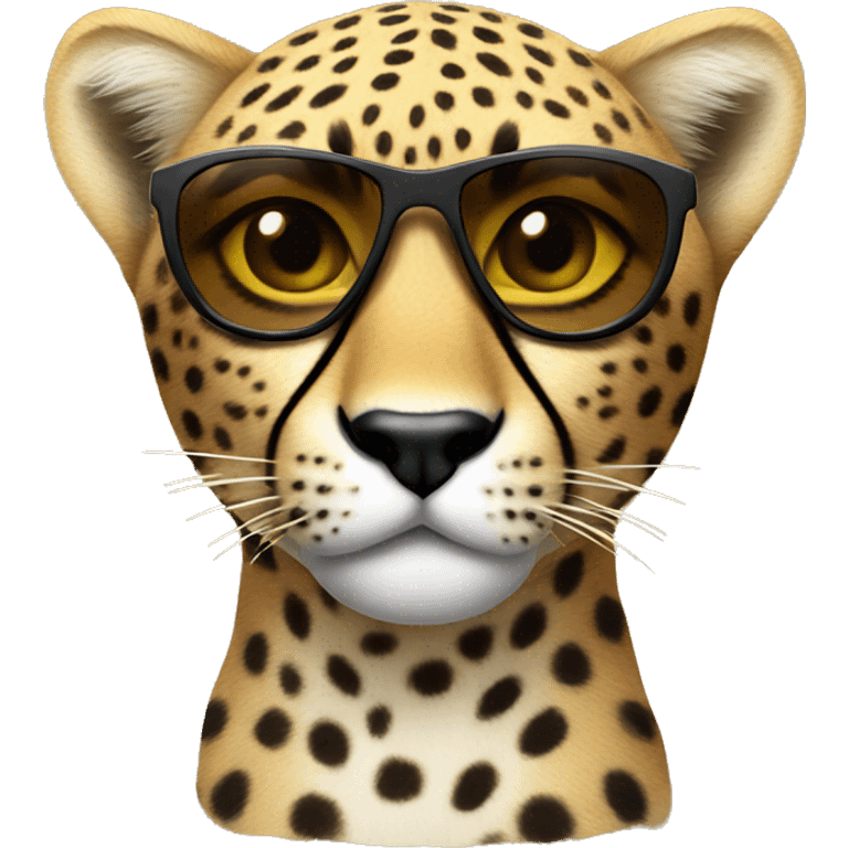 Cheetah with sunglasses ￼ emoji