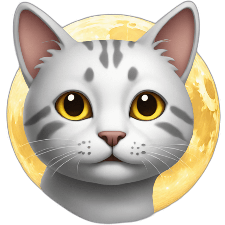 cat at moon emoji