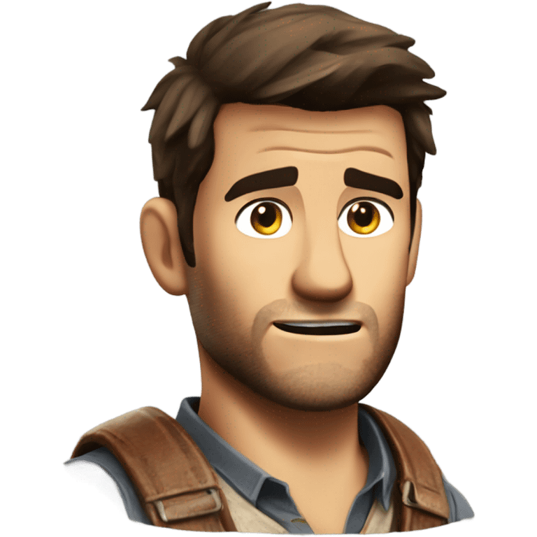 Nathan Drake looking embarrassed  emoji