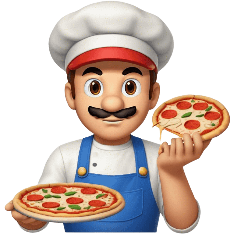 super mario baking a pizza emoji