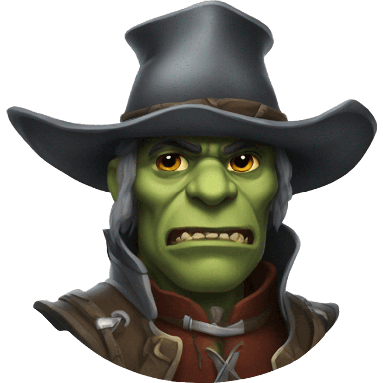 dnd orc wearing musketeer hat emoji