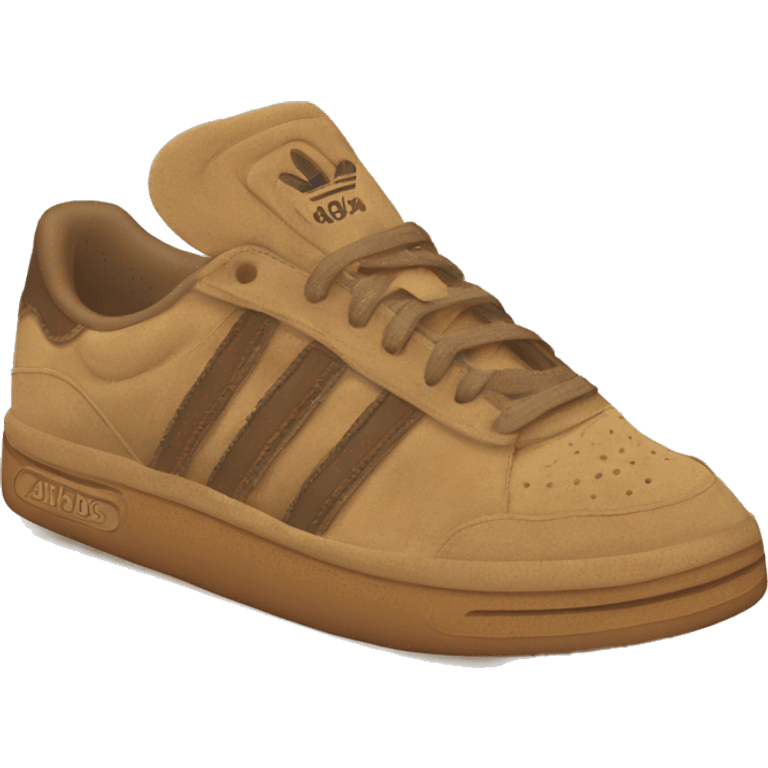 Brown suede adidas sneaker gum sole emoji