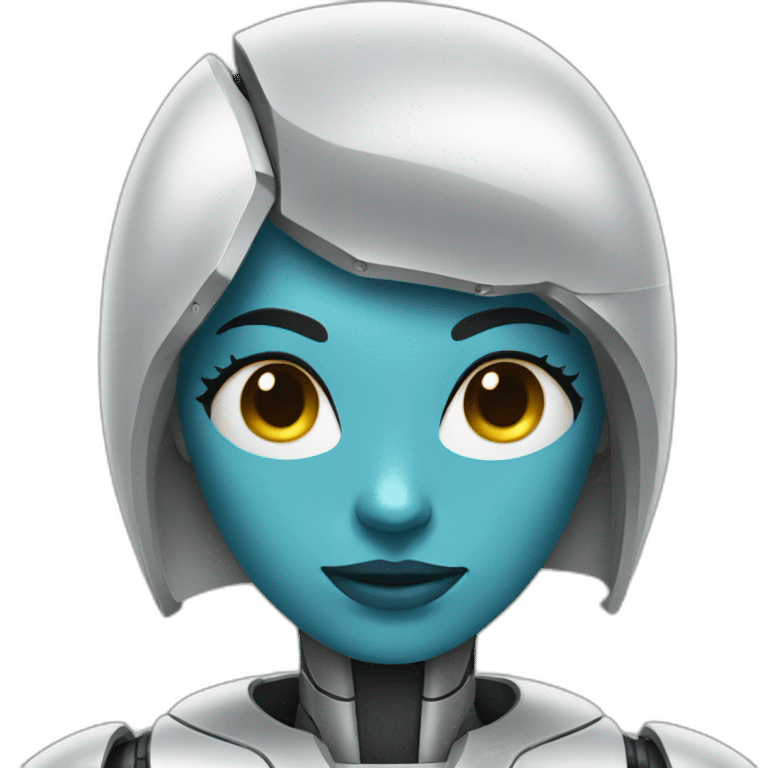 half robot half woman emoji