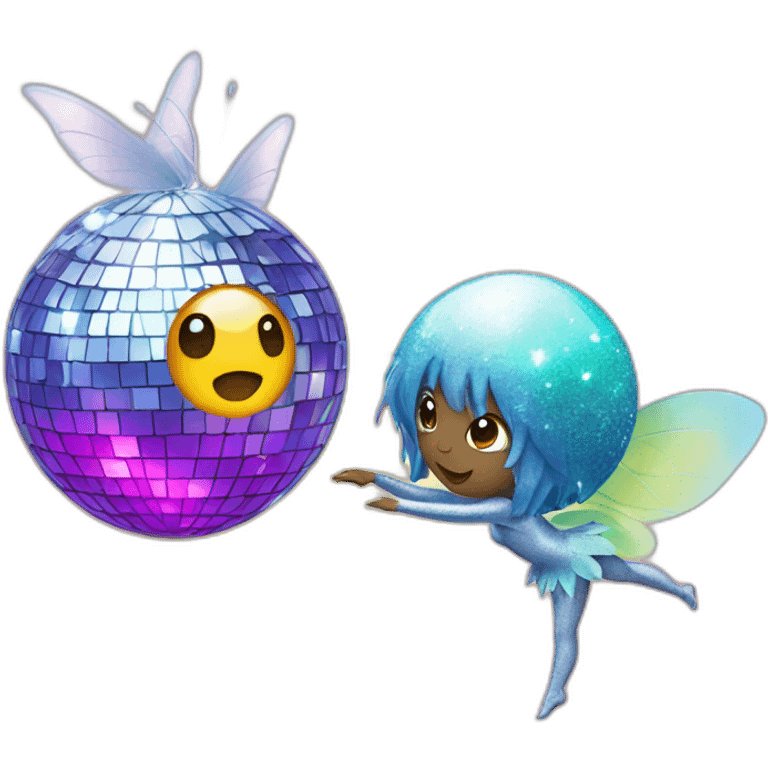 fairy and a disco ball emoji