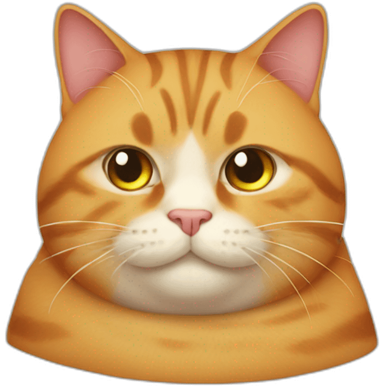 fat ornage cat emoji