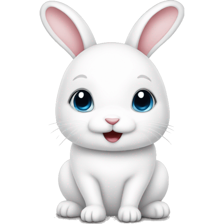 cute white rabbit  emoji