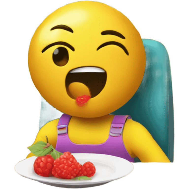 Toys are not on the menu! Don’t eat wild fruits! Safety cartoons for kids emoji