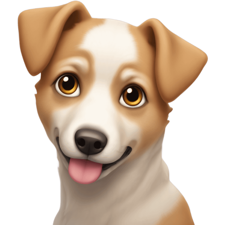 chien kawai avec gros yeux mignons  emoji