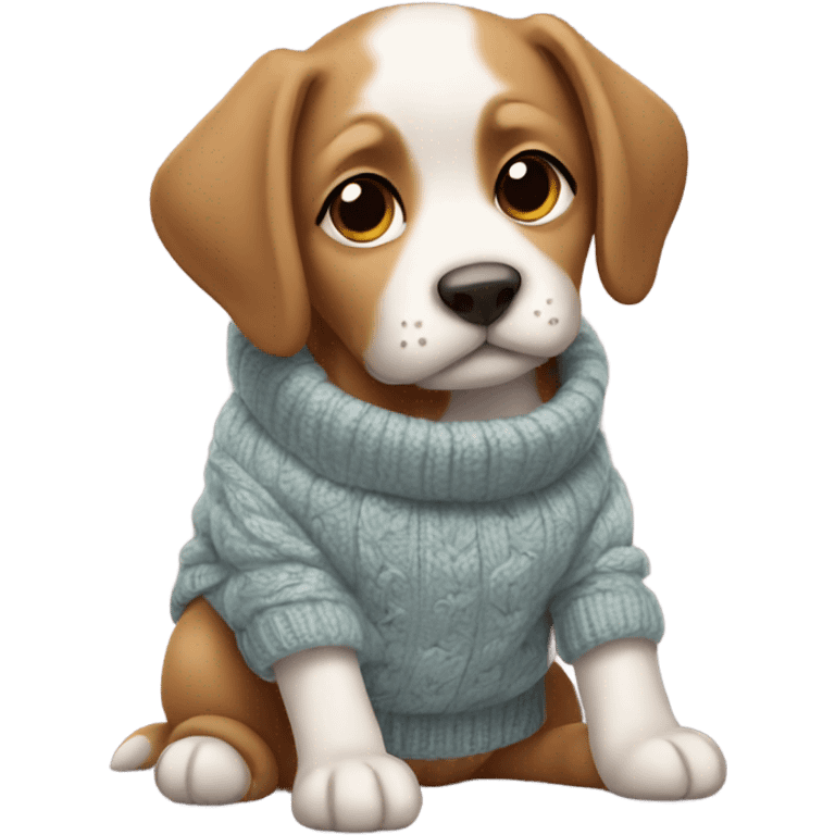 Puppy in a sweater emoji