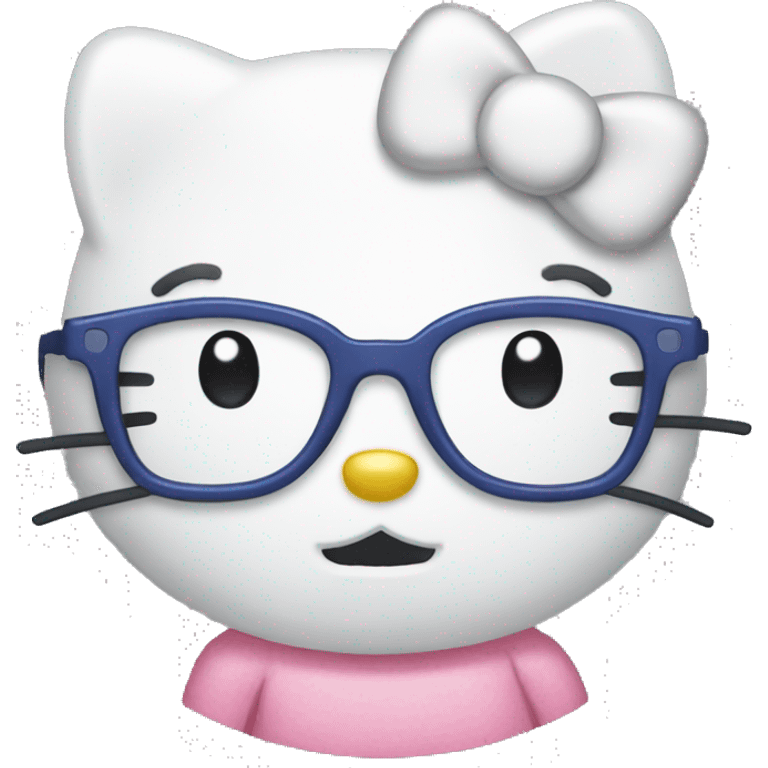 Hello kitty with glasses emoji