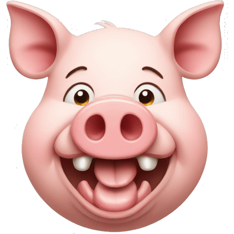 Pig with a dent in its chin emoji