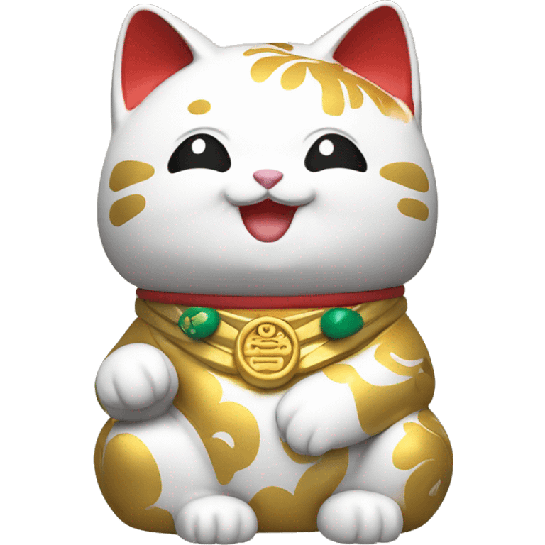 joyful maneki neko emoji