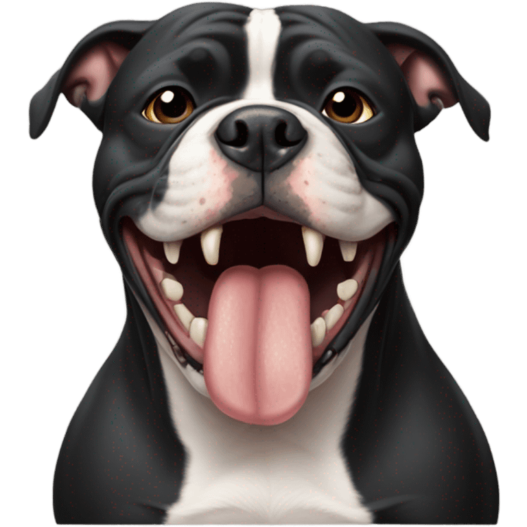 Black american bully with blunt emoji