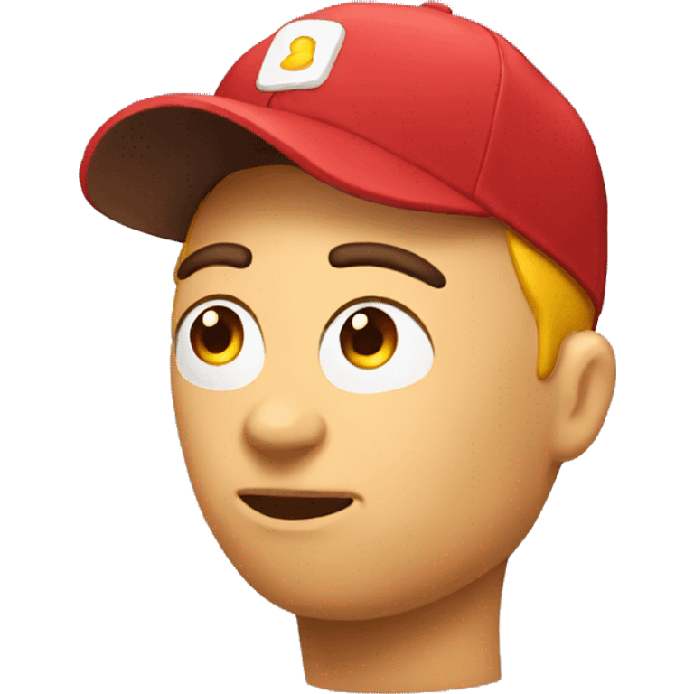 thinking emoji with cap emoji