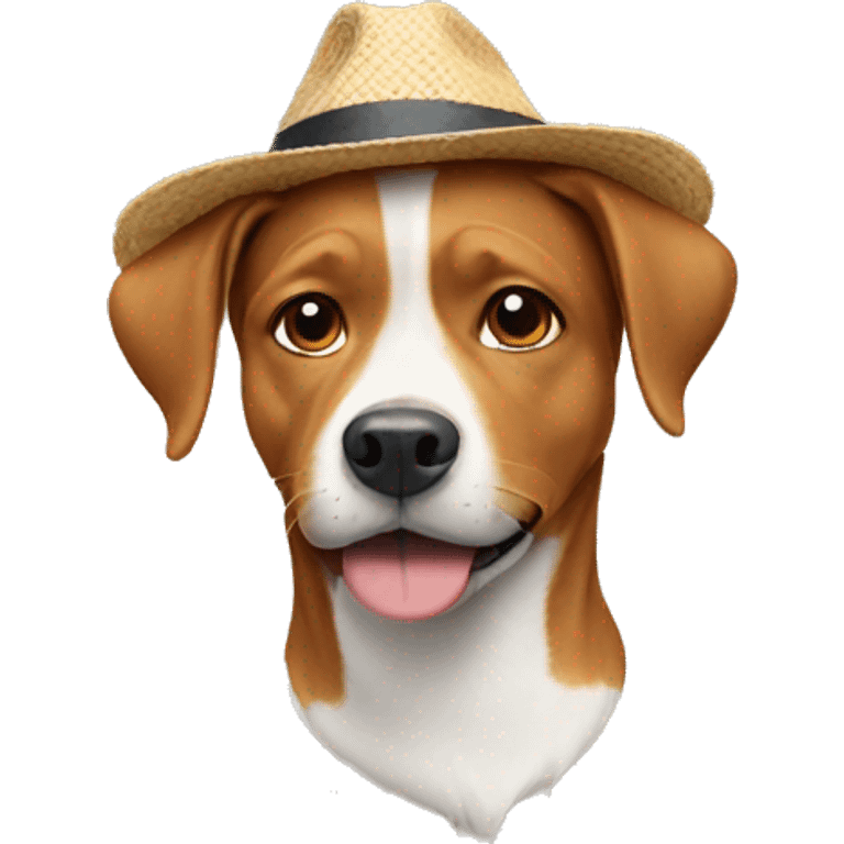 Dog wearing hat emoji