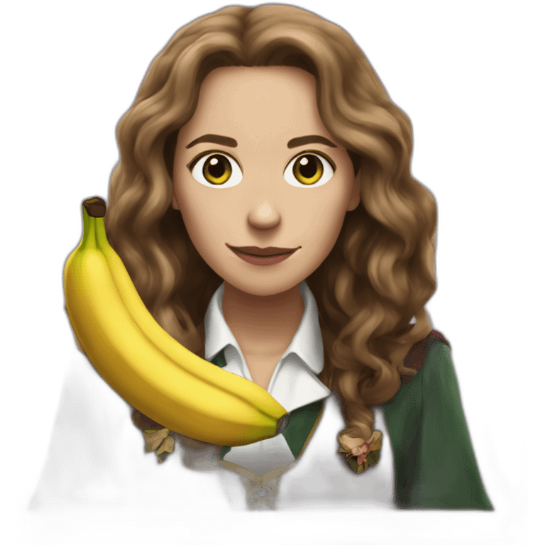 Halk Hermione Granger eating banana emoji