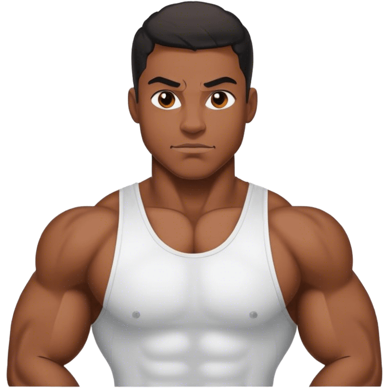 Black athlete with muscles emoji