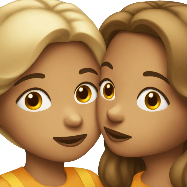 two girls kissing emoji