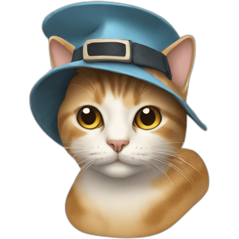 cat with a propellor hat emoji