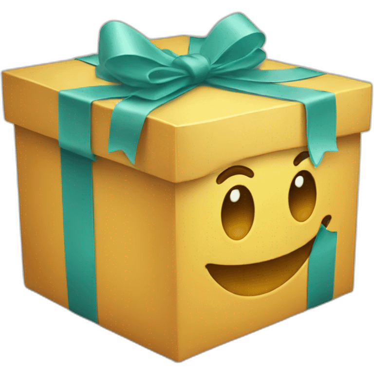 gift box with smile emoji