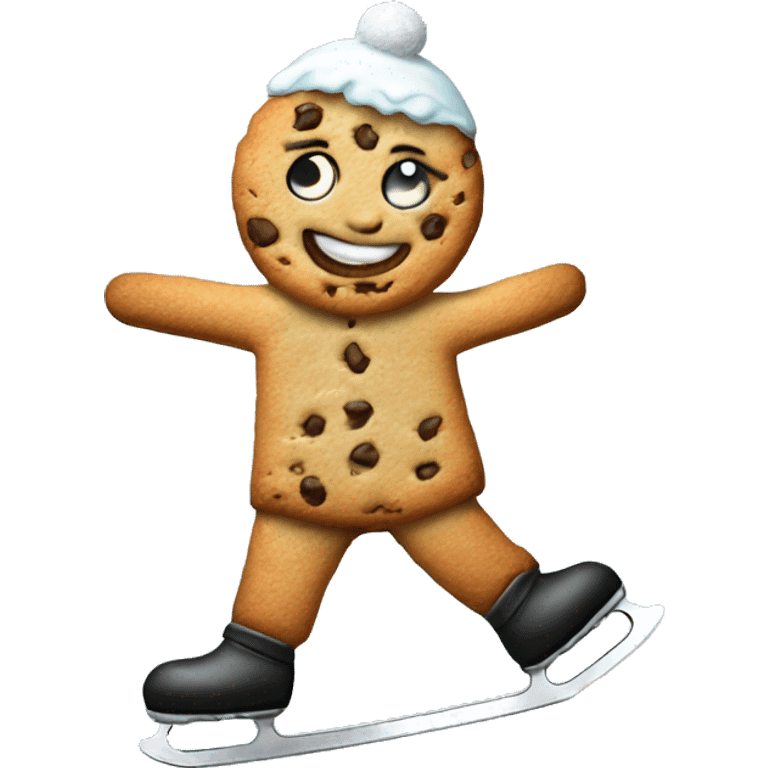 Cookie ice skating  emoji