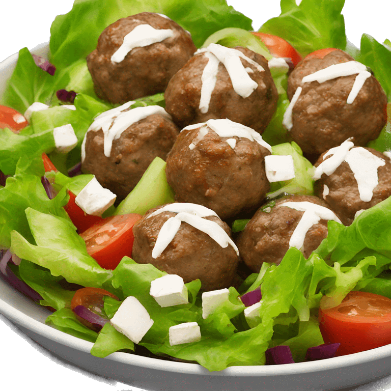 greek meatball salad emoji