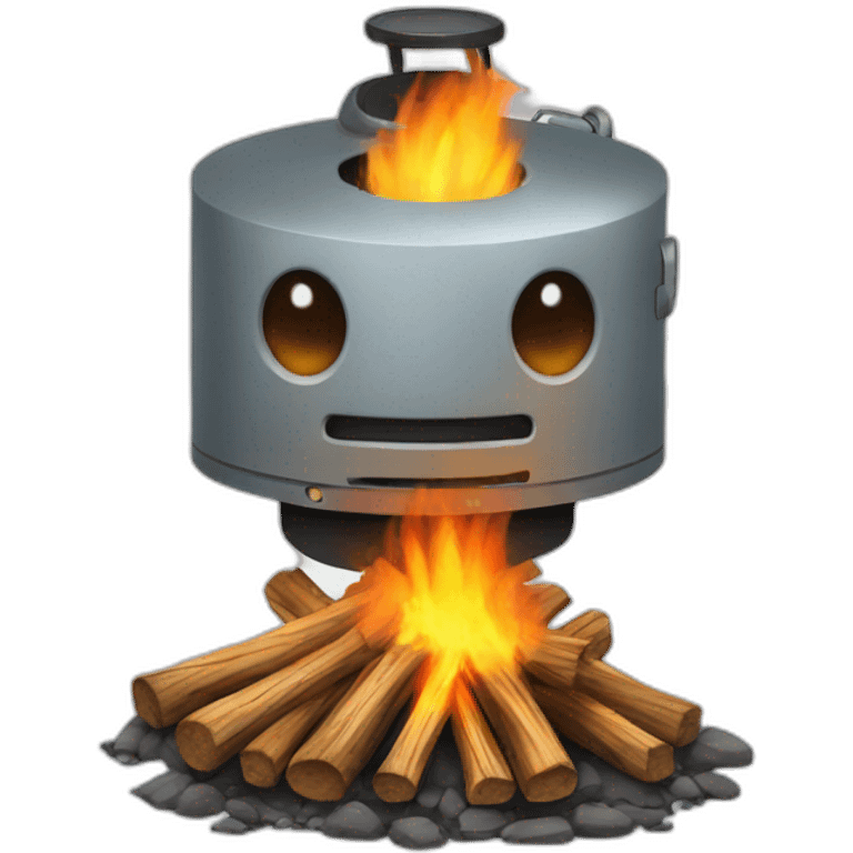 campfire robot emoji