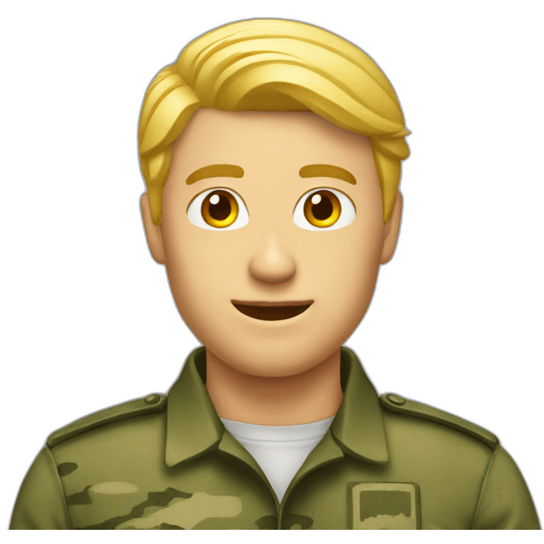 Homme blond militaire emoji