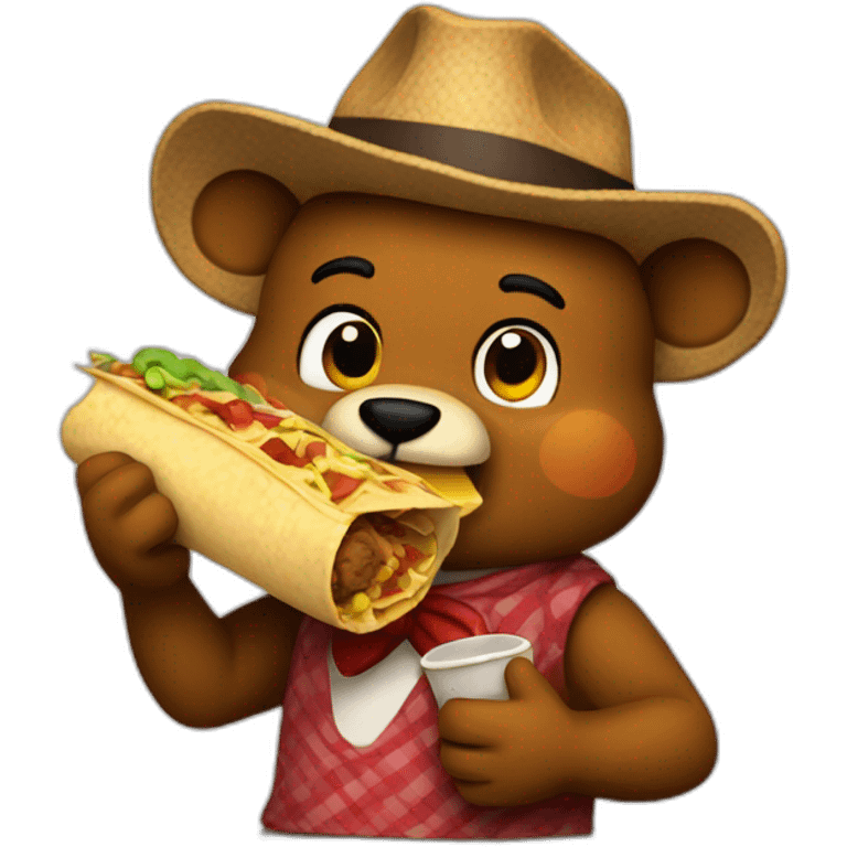 freddy fazbear eating a burrito emoji