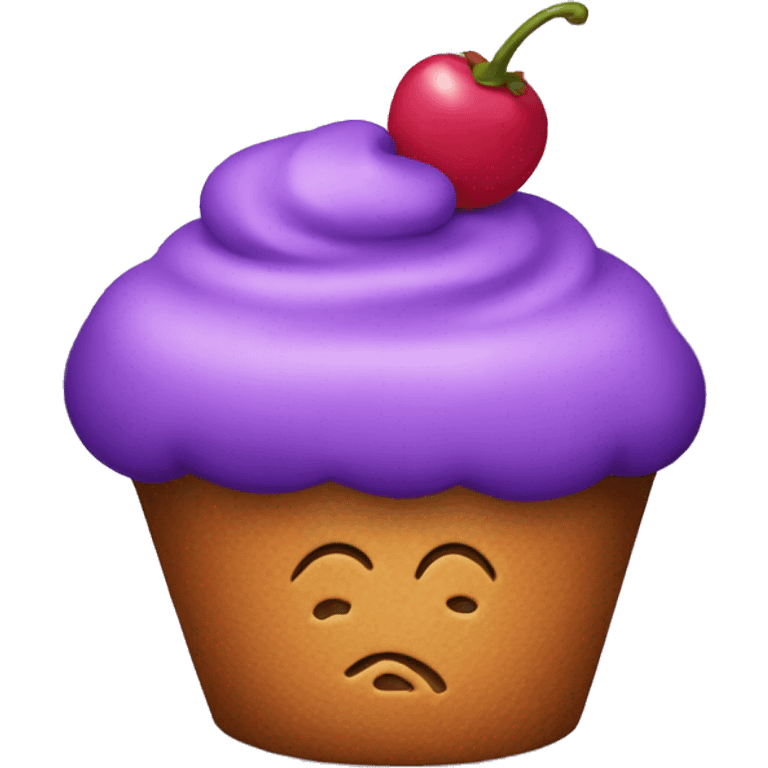 Purple muffin partying emoji