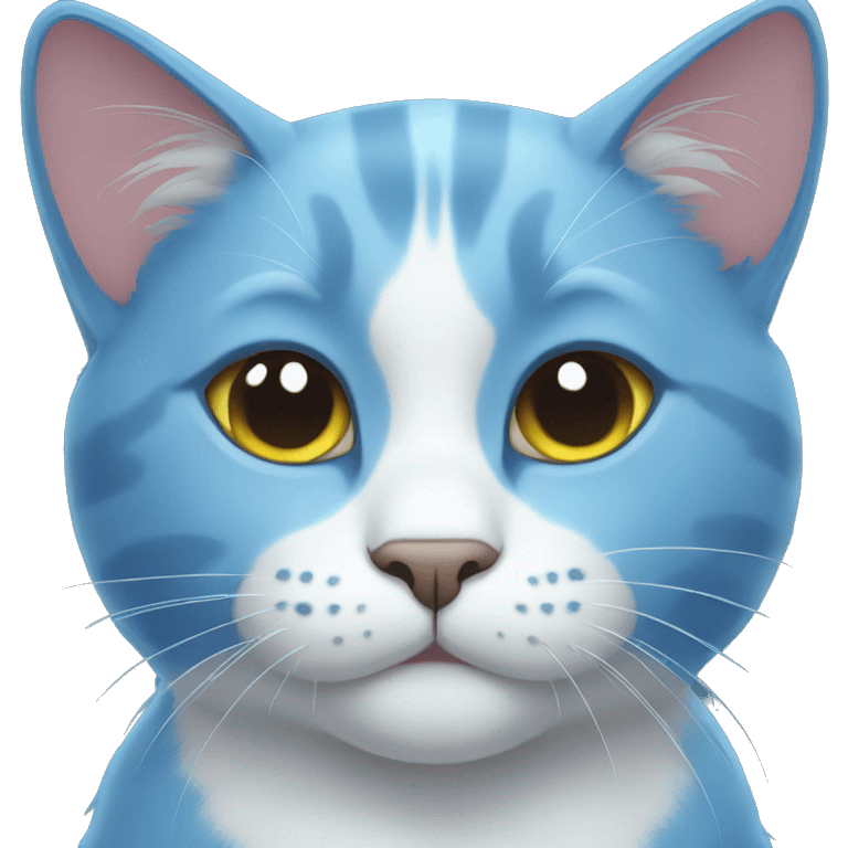 Blue cat emoji