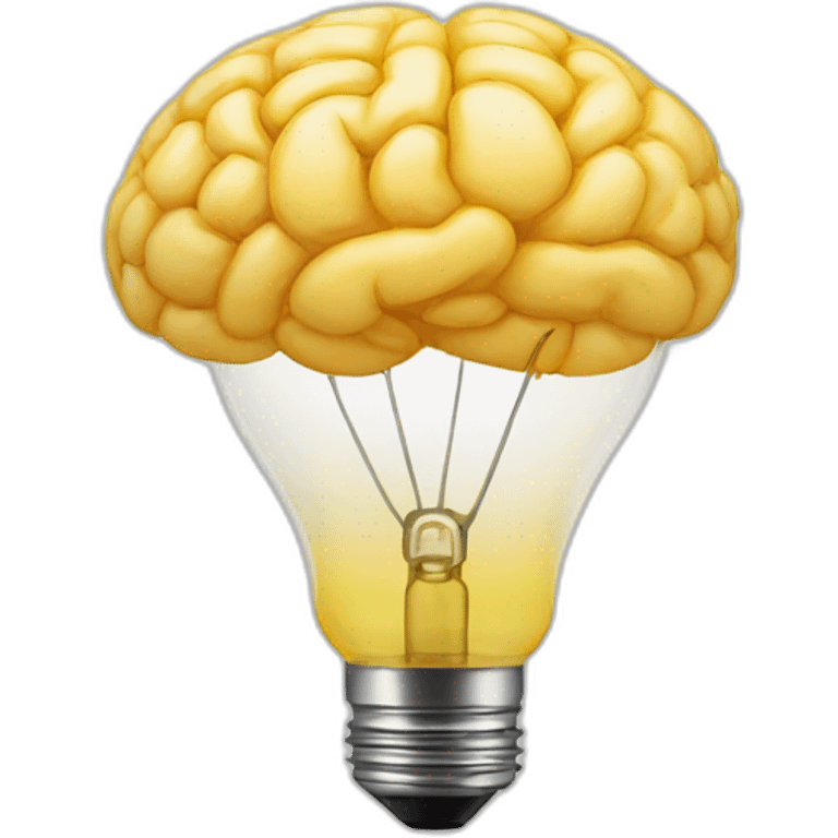 a brain light bulb emoji