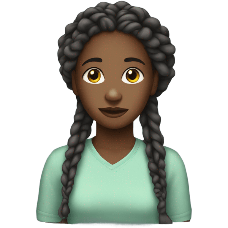 black girl teenager with locs emoji