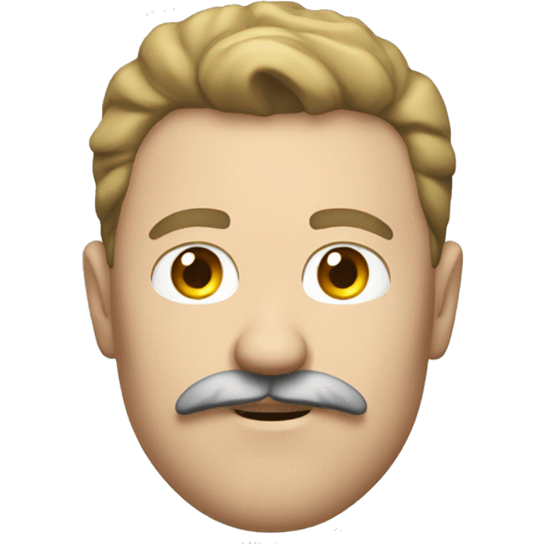 White guy with mustache hunting  emoji