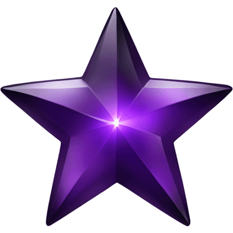 shiny black purple four-point star diamond rounded emoji