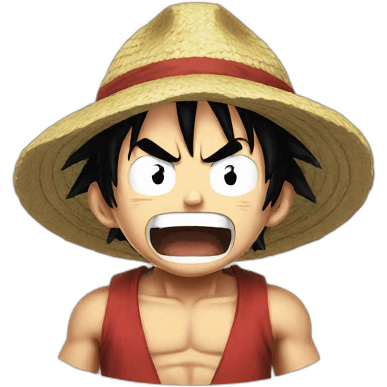 Luffy angry  emoji