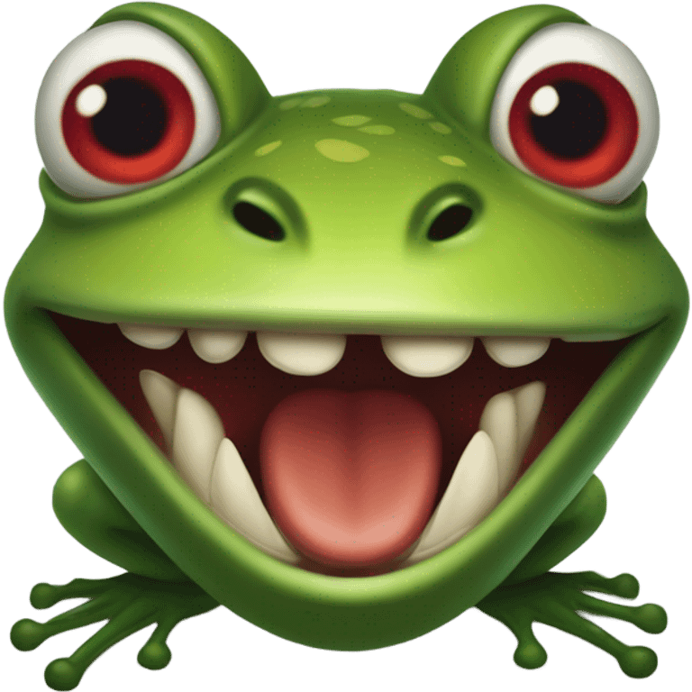 Evil laughing frog  emoji