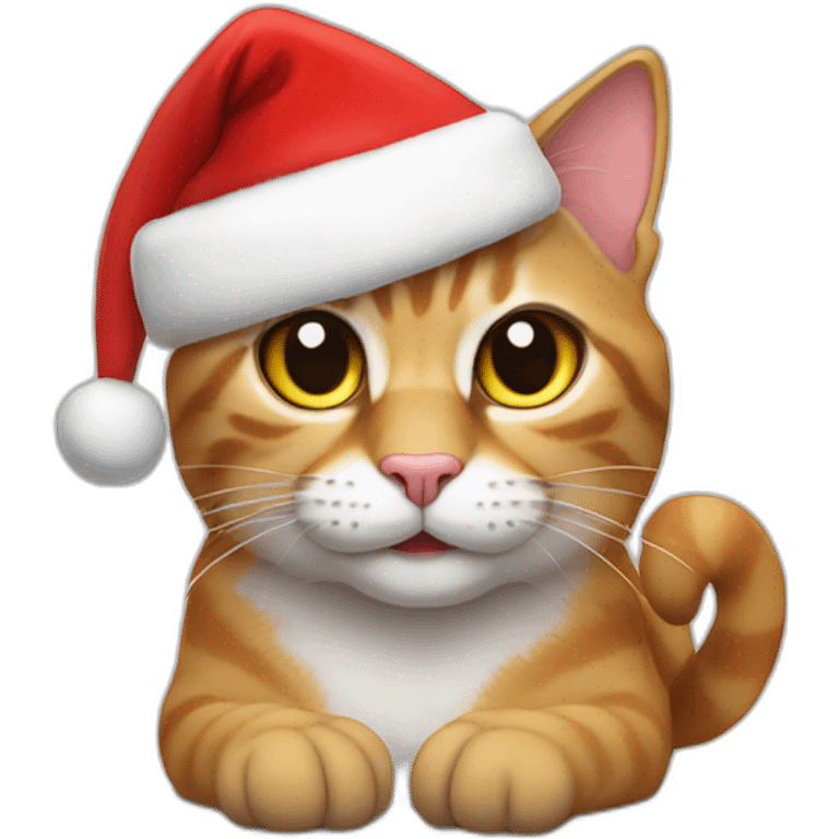 Cat with Santa claws Hat emoji