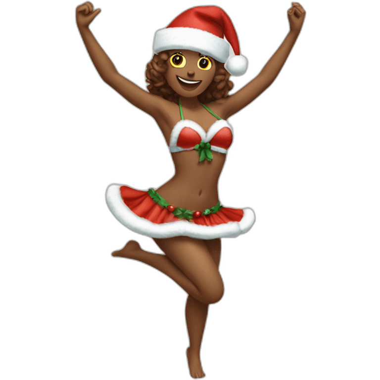 dansing-christmas-bikini-full-body emoji