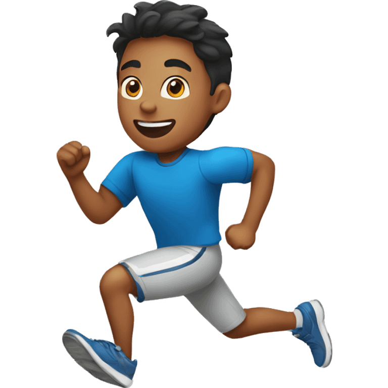 Boy with running  emoji