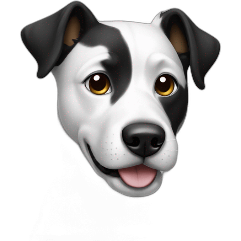 Dog black and white emoji