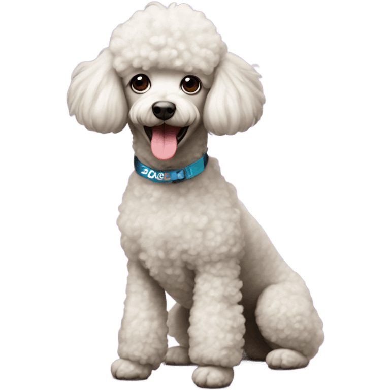 Poodle with 2025 celebrating  emoji