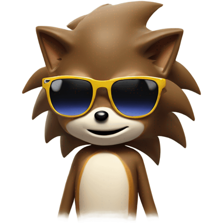 Sonic the hedgehog with sunglasses emoji