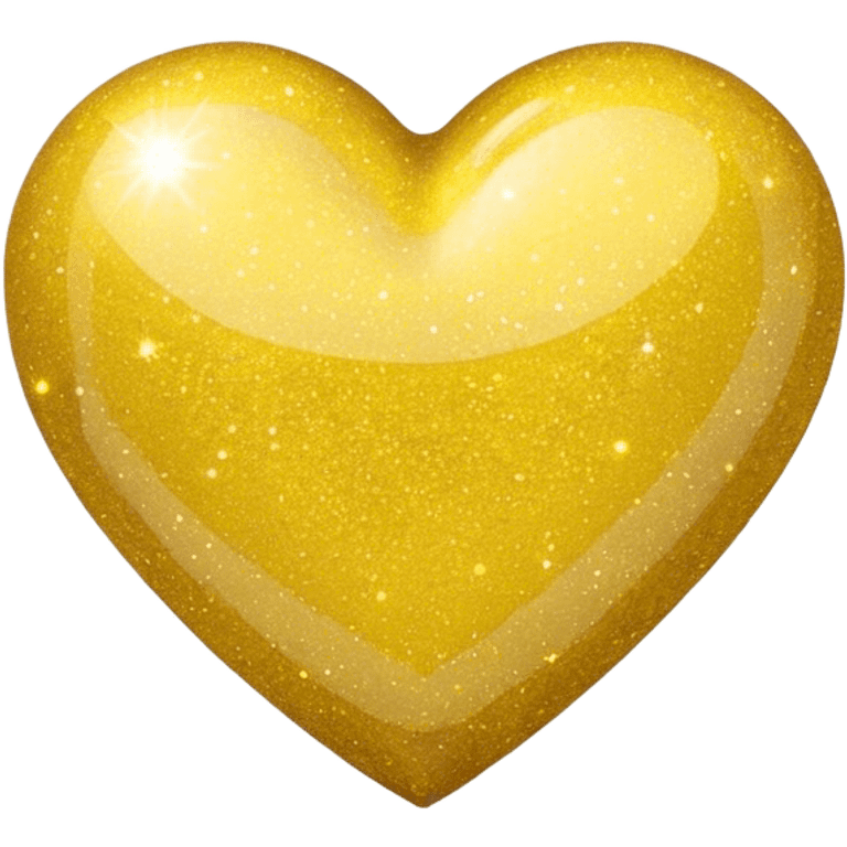 a heart with yellow glitter emoji