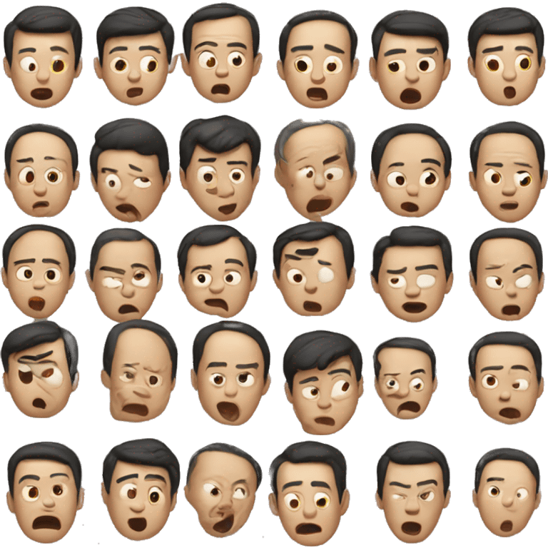 Chinese man have a surprised   emoji