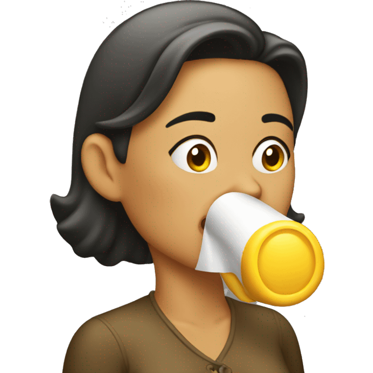 Woman smelling a stink  emoji